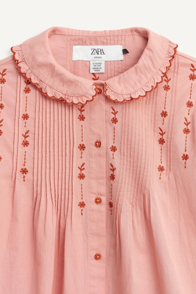 CHEMISE À FLEURS BRODÉES LIMITED EDITION