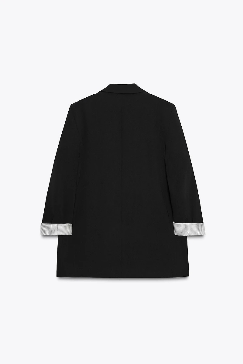 PRINTED CUFF BLAZER