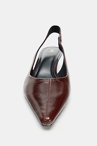 LEATHER SLINGBACK HEELS