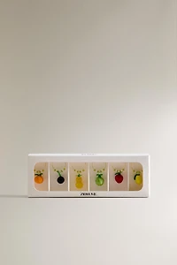 SET OF FRUIT GLASS CHARMS (SET OF 6)