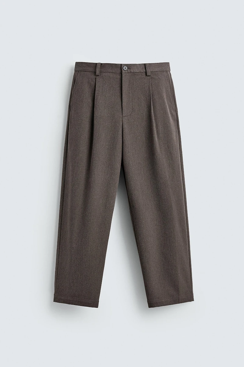 PANTALON LARGE DE COSTUME STRUCTURÉ DÉCONTRACTÉ