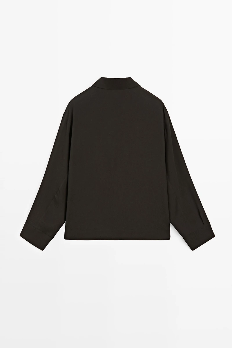 Flowing button-up shirt