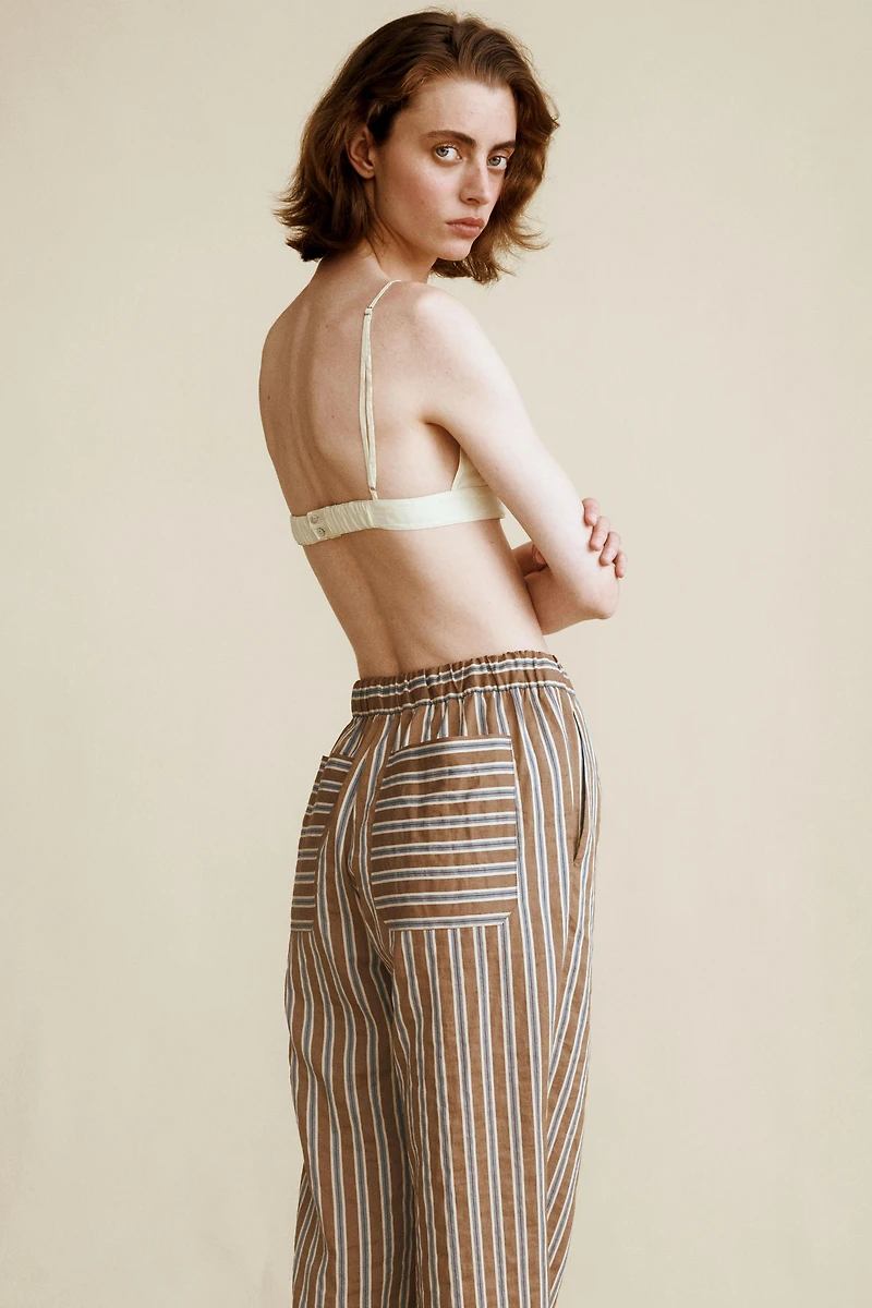 STRIPED LINEN PANTS CREATED BY CARAMEL LONDON X ZARA