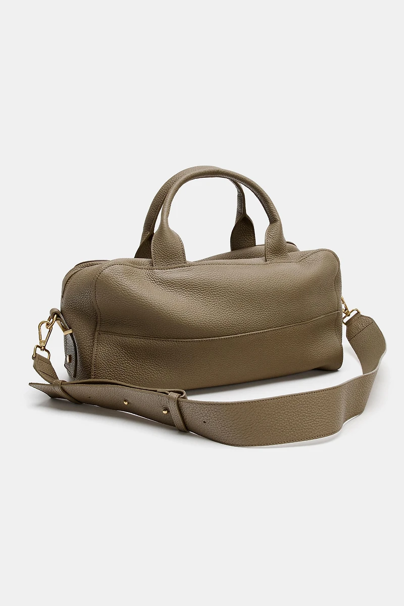 EXTENDED LEATHER BOWLING BAG