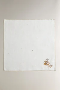 VIRGO EMBROIDERED LINEN NAPKIN | MARISA BERENSON