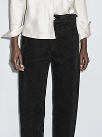 Barrel fit corduroy trousers