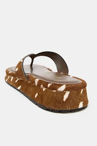SANDALES EN CUIR IMPRIMÉES