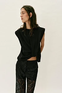 LACE STRAIGHT LEG PANTS