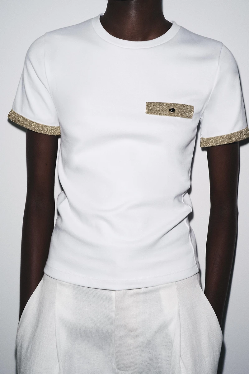 T-SHIRT FIL MÉTALLISÉ