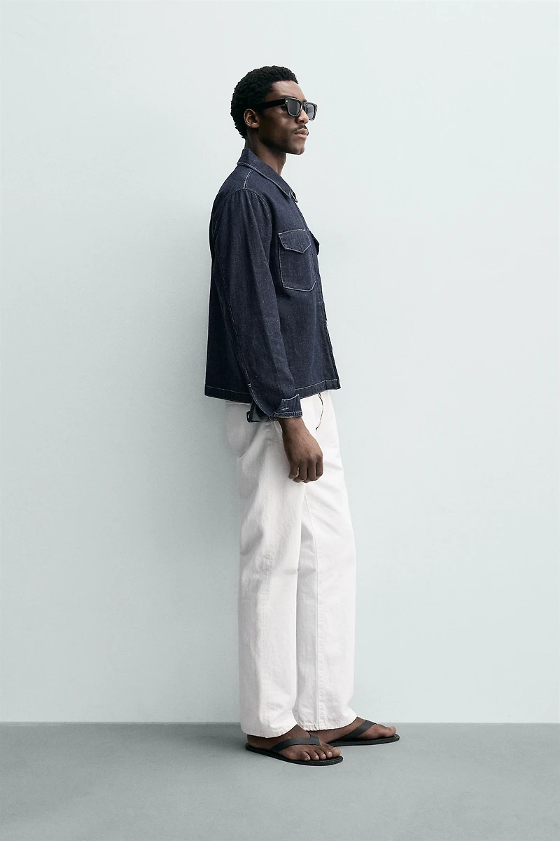SURCHEMISE EN DENIM À FERMETURE ÉCLAIR