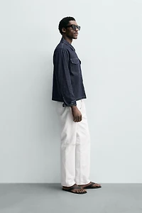 SURCHEMISE EN DENIM À FERMETURE ÉCLAIR