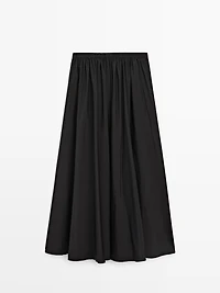Jupe midi en tissu technique