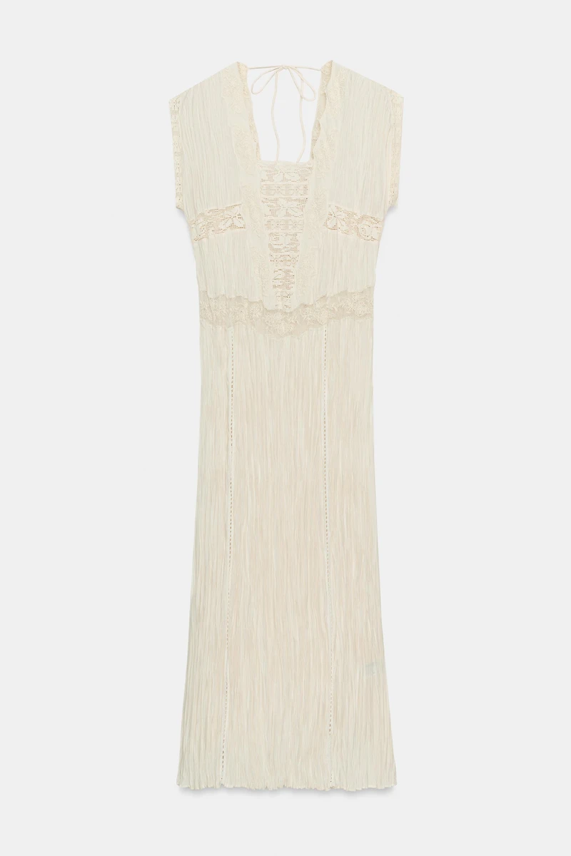 PLEATED LACE DRESS ZW COLLECTION