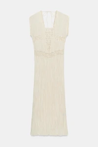 PLEATED LACE DRESS ZW COLLECTION