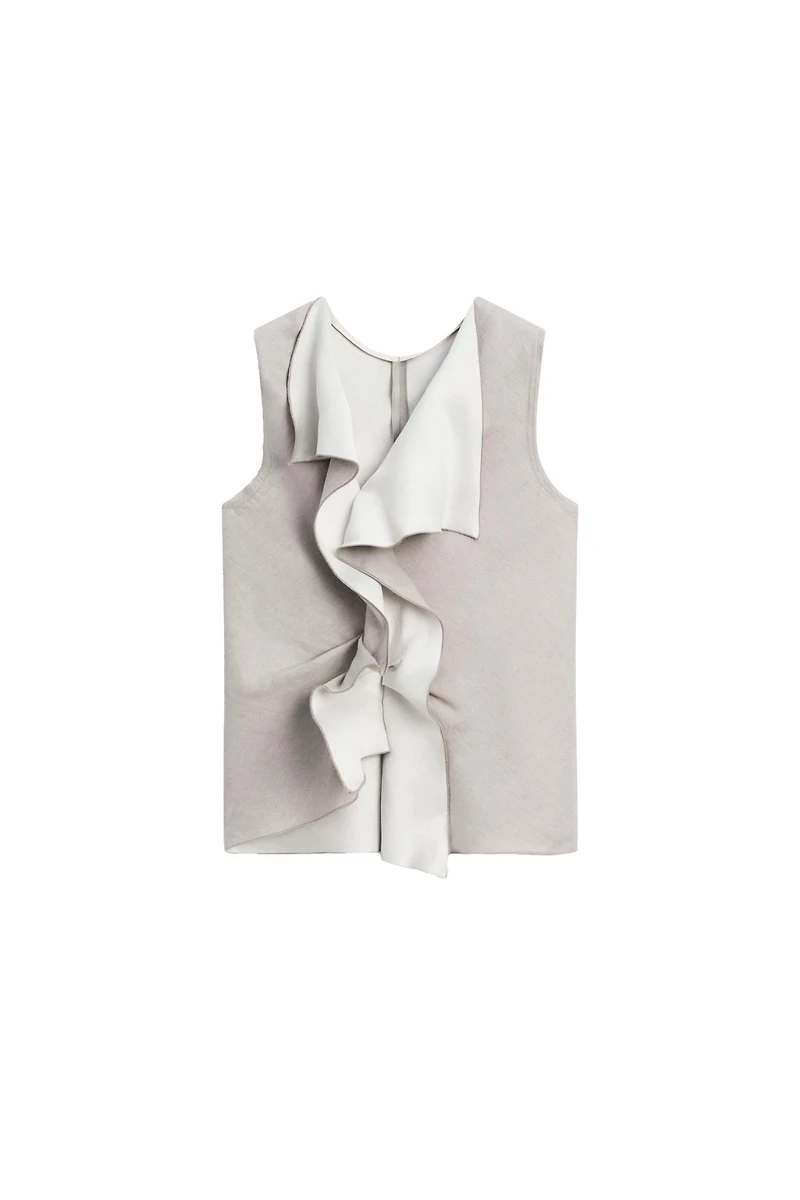 STUDIO Ruffle-detail flowing top