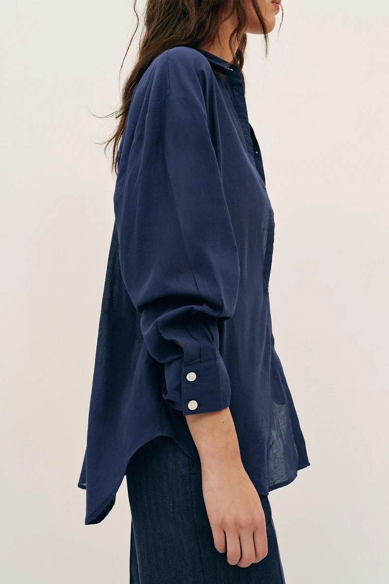 CHEMISE OVERSIZE EN COTON