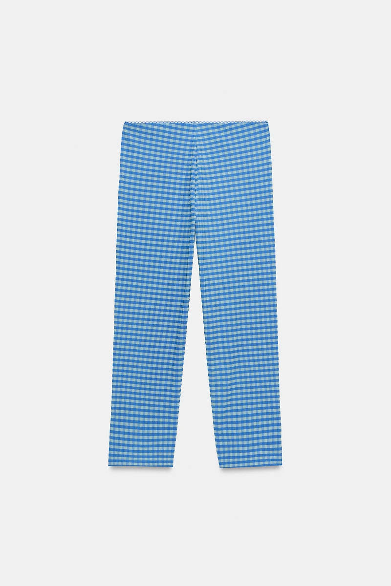 GINGHAM CAPRI PANTS