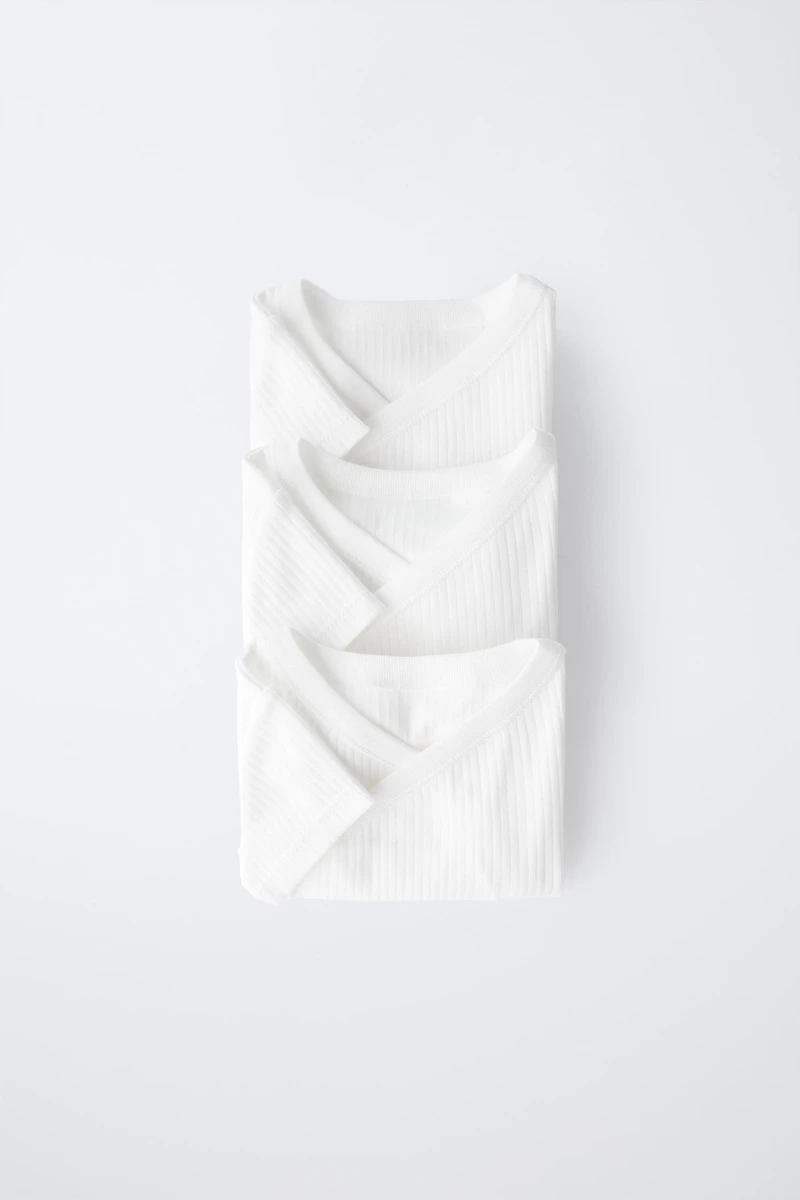 LOT DE TROIS BODYS MANCHES COURTES COL KIMONO