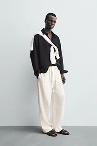 RELAXED FIT LINEN PANTS