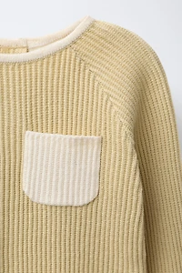CONTRAST PIPING SWEATER