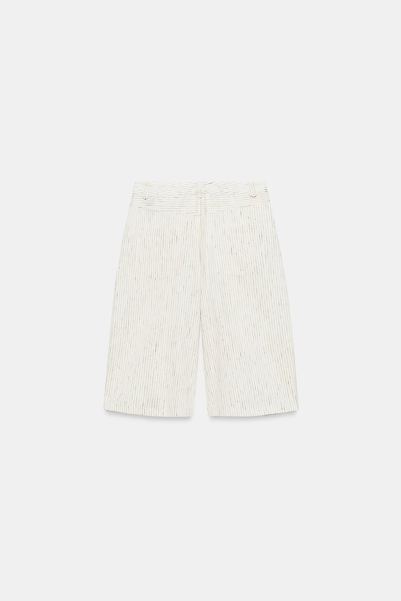 ZW COLLECTION STRIPED PLEATED SHORTS