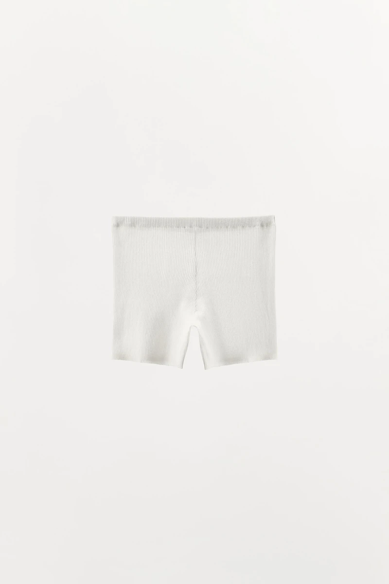 RIB KNIT SHORTS