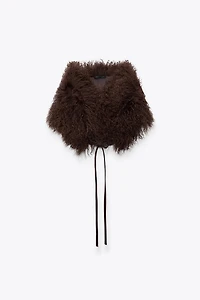 FAUX FUR LEATHER COLLAR