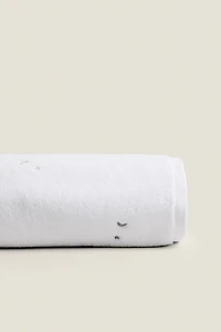 CHILDREN'S BATH TOWEL WITH STARS AND MOONS