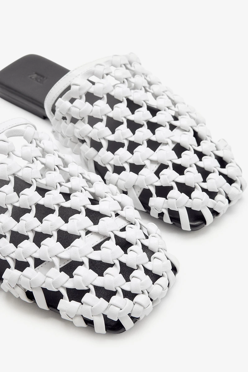 LIMITED EDITION BRAIDED LEATHER SLINGBACK SHOES