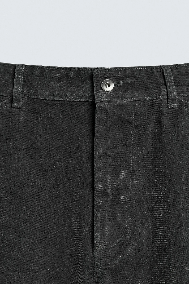 RELAXED FIT FLOCKED PANTS