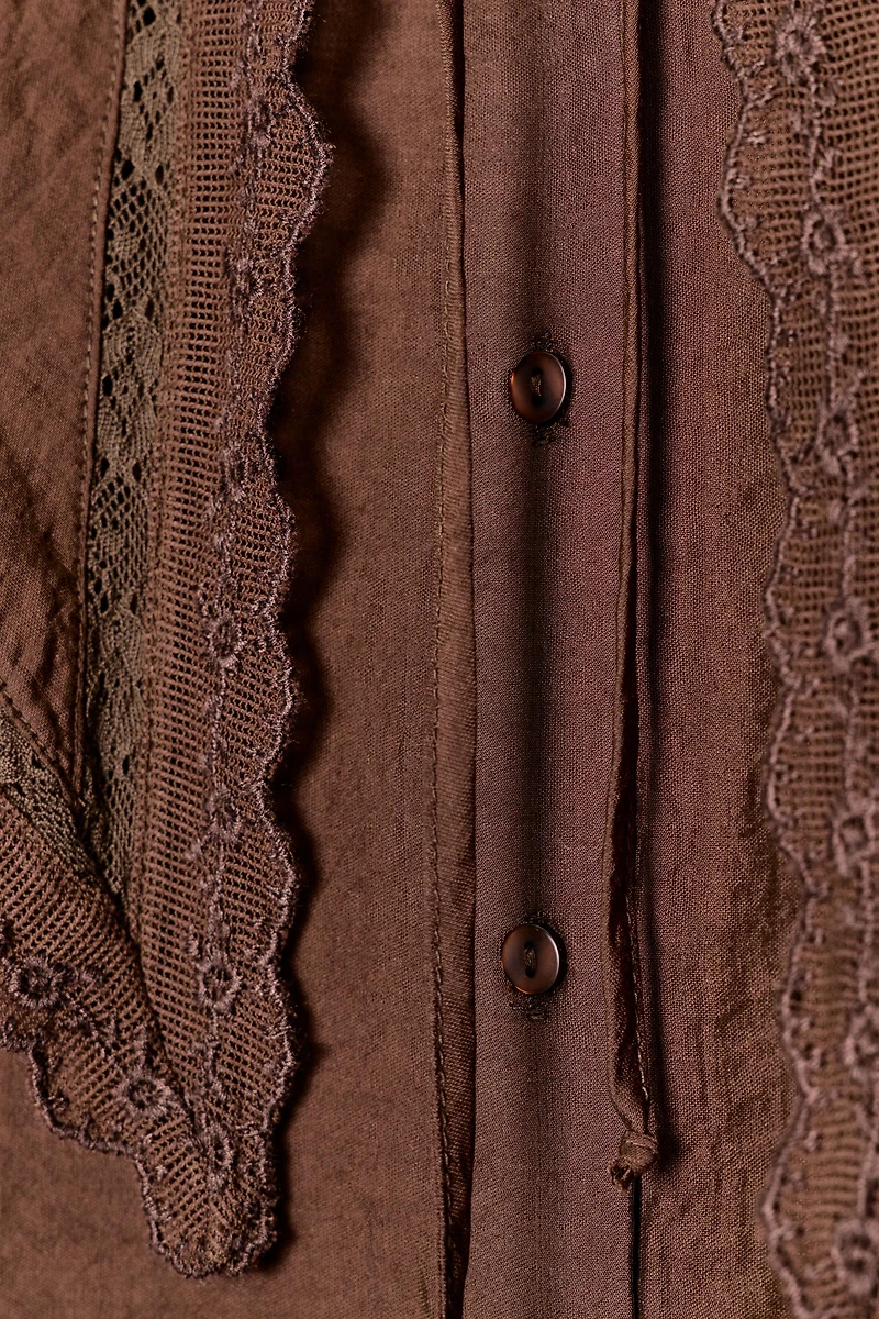 FLOWY SHIRT WITH PETER PAN COLLAR