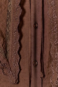 FLOWY SHIRT WITH PETER PAN COLLAR