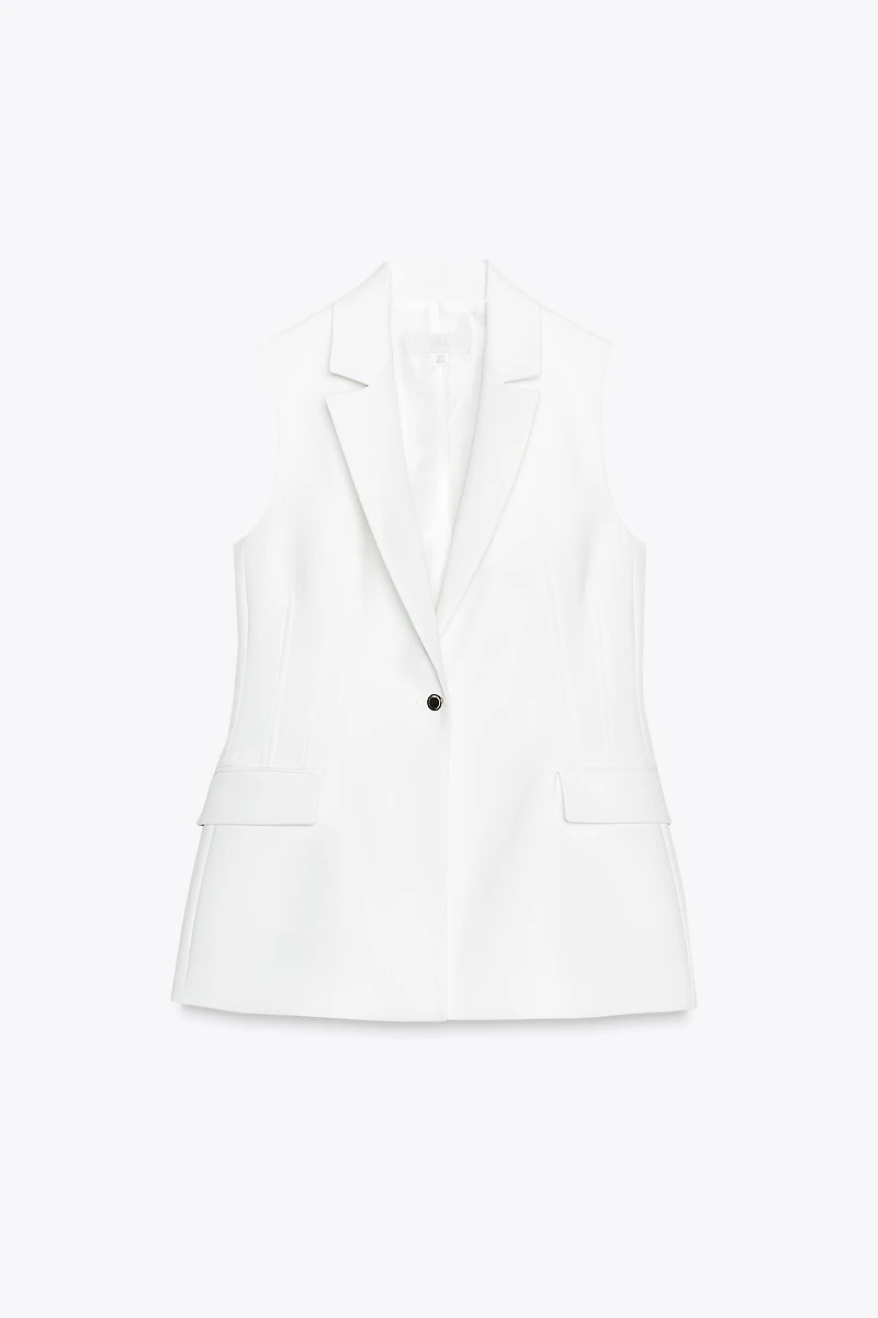 GILET LONG UN BOUTON