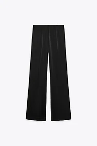 HIGH-WAISTED SATIN PANTS