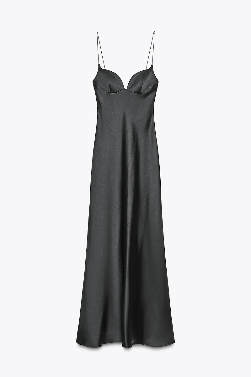 SATIN LONG DRESS