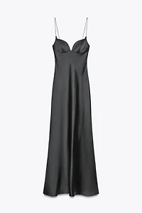 SATIN LONG DRESS