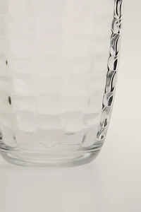 RAISED SQUARE-EFFECT TUMBLER
