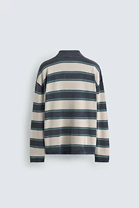 POLO EN MAILLE RAYÉ RELAXED FIT