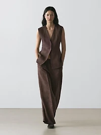 Linen suit waistcoat
