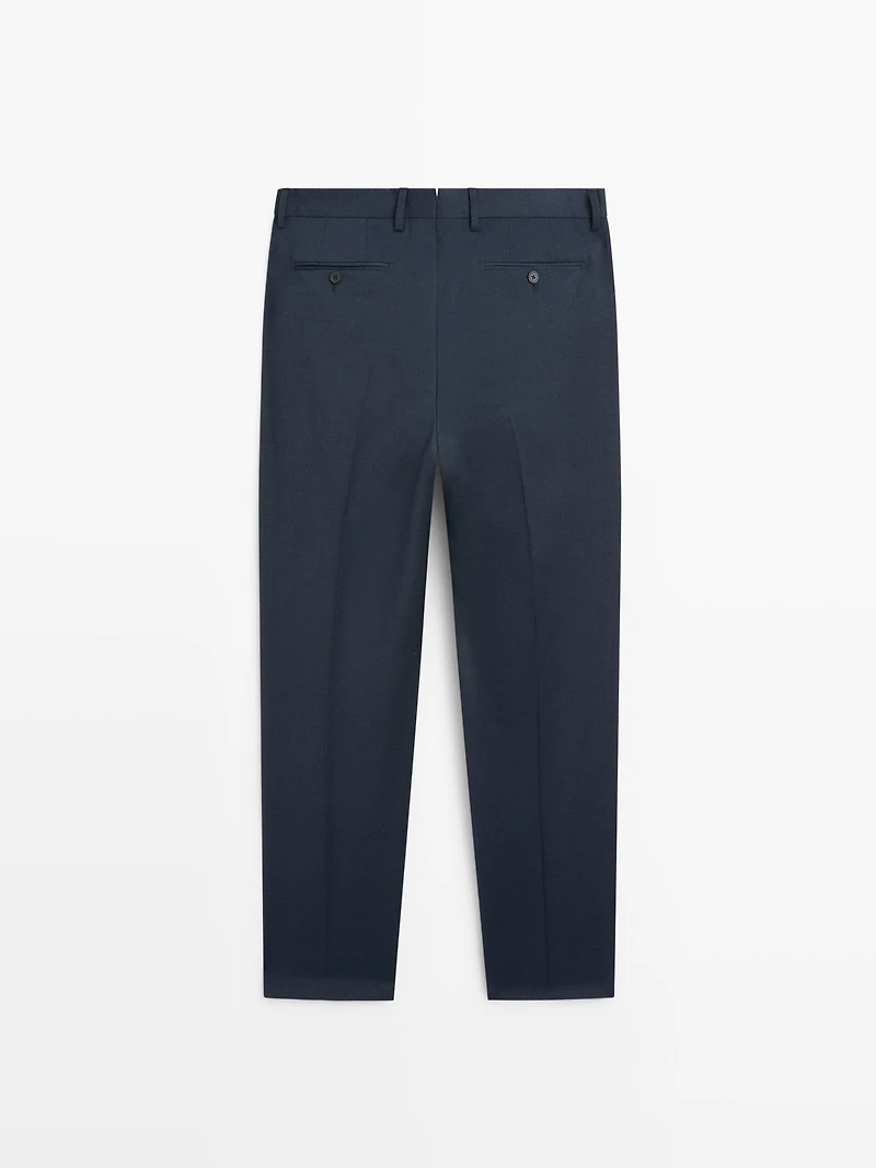 Pantalon de costume en laine froide