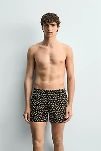 GEOMETRIC PRINT SHORT SWIMSUIT