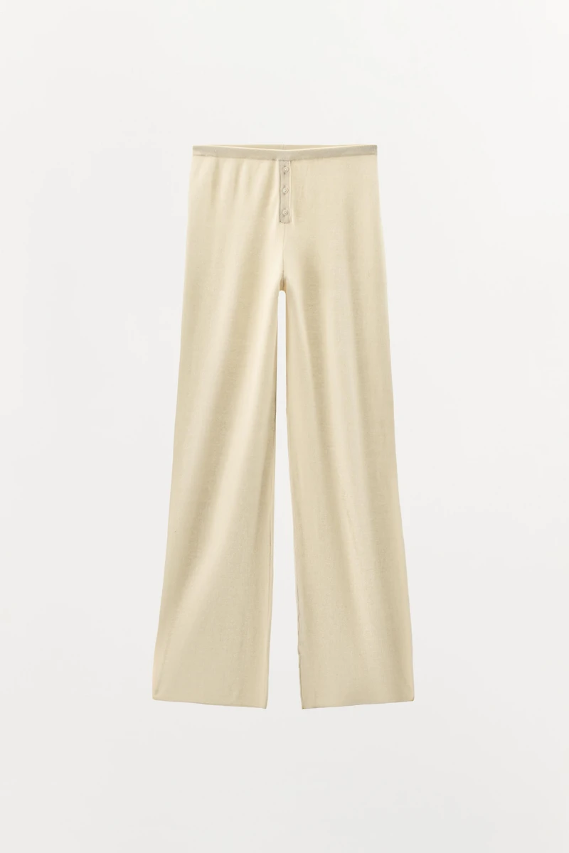 KNIT PANTS WITH BUTTONS