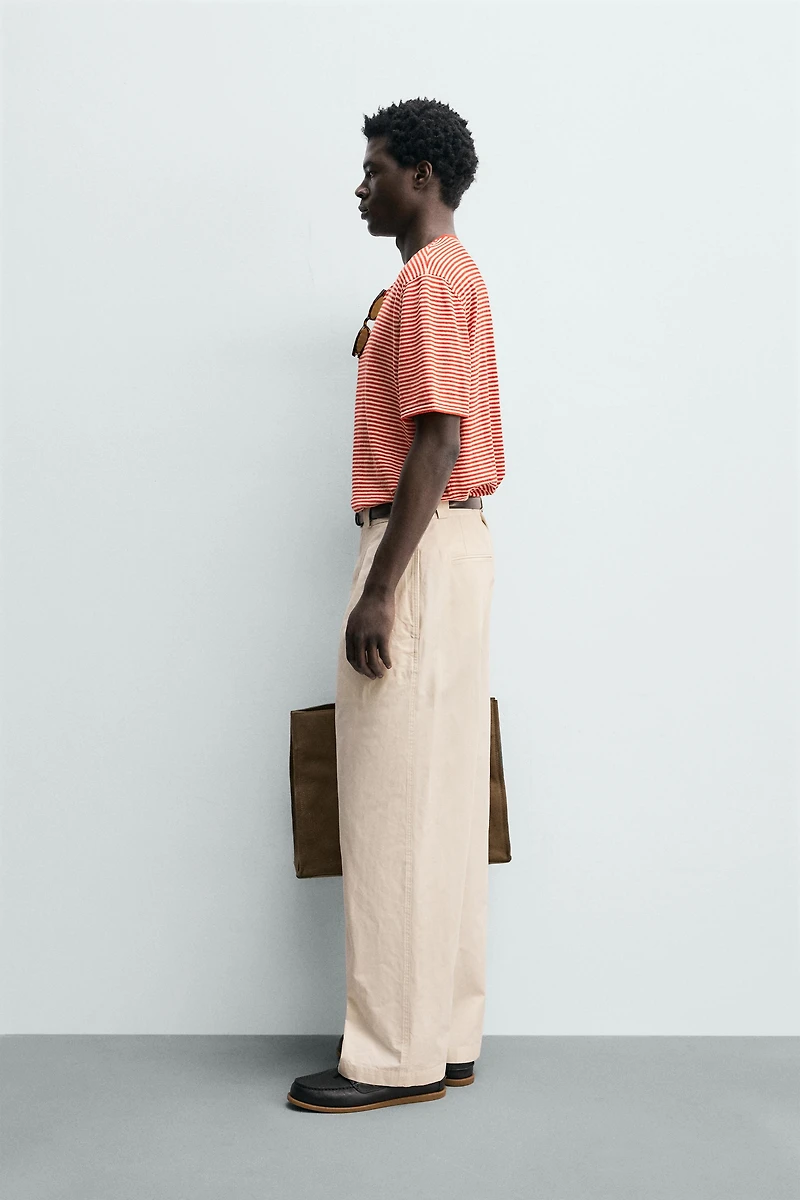 COTTON - LYOCELL STRAIGHT FIT PANTS