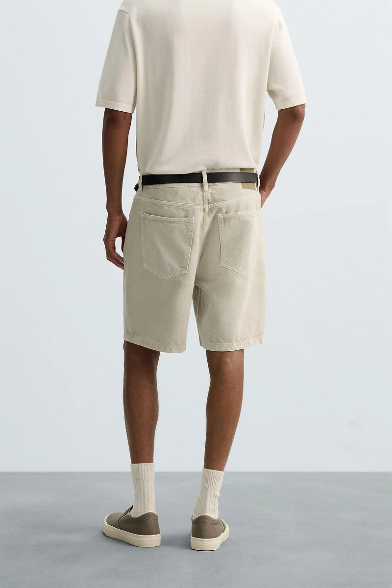 REGULAR FIT DENIM SHORTS