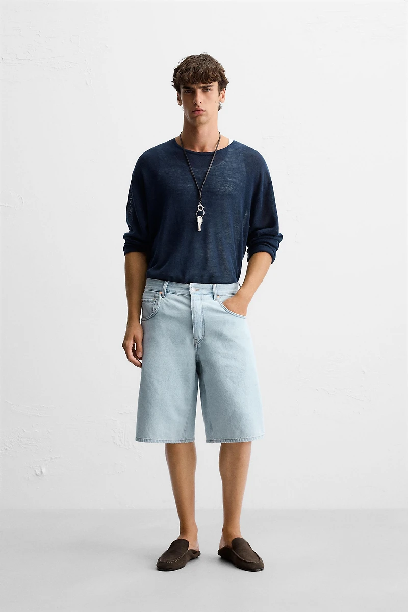 BERMUDA EN DENIM COUPE AMPLE