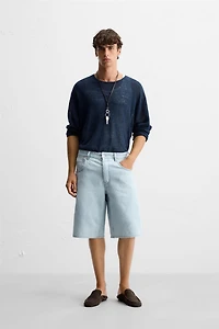 BERMUDA EN DENIM COUPE AMPLE