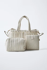 STRIPED DIAPER BAG PACK