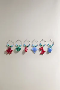 GLASS GLASS CHARMS (PACK OF 6