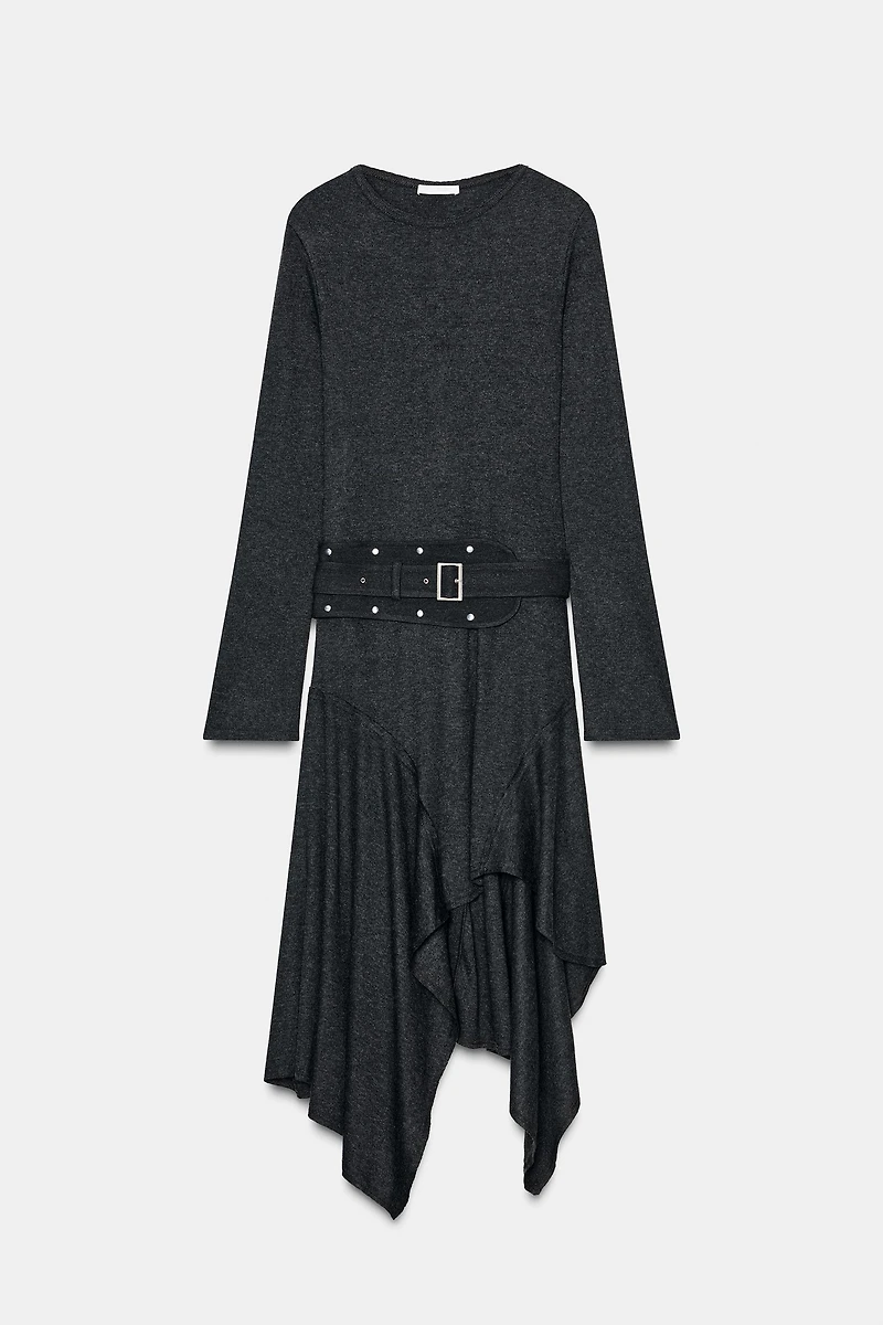 ASYMMETRIC MIDI DRESS