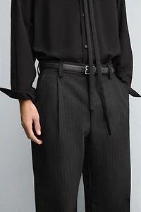 STRIPED TEXTURED CHINO PANTS